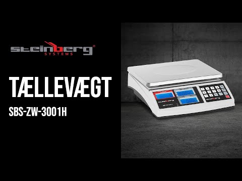Produktvideo - Tællevægt - 30 kg / 1 g - 21 x 27 cm - 3 LCD