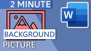Background Picture in Word Document (in 1 MINUTE | 2020)
