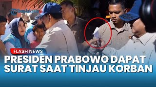 Misteri Amplop Putih: Warga Nekat Ulurkan Surat Langsung ke Prabowo di Tengah Kerumunan Bencana!
