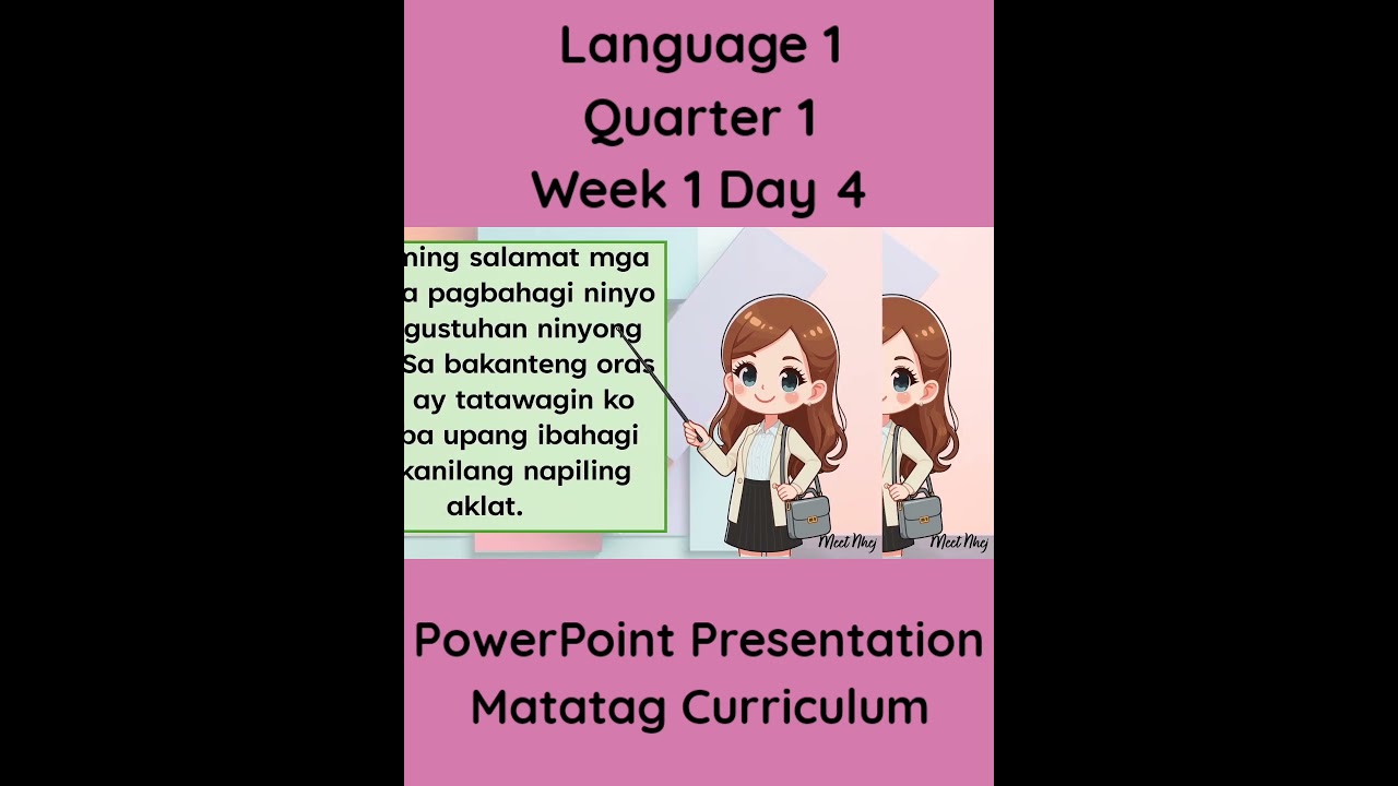 Language 1 Matatag Curriculum PowerPoint Presentation Quarter 1 Week 1 Day 4 #grade1matatag #ppt