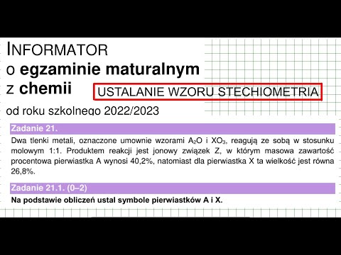 ZADANIE 21.1 CKE 2023 INFORMATOR USTALANIE WZORU TLENKÓW. #chemia #chemistry