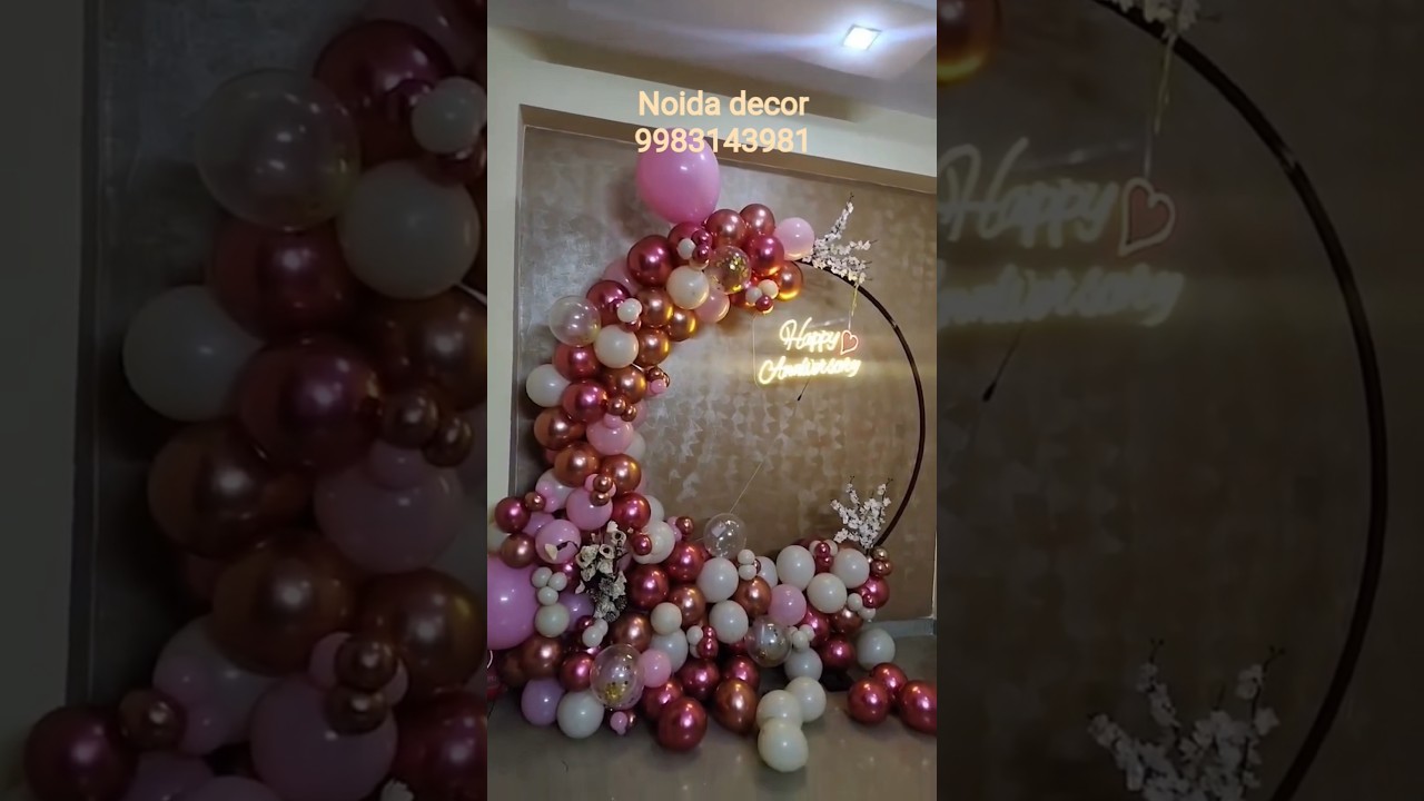 😊🥰 beautiful 😍 anniversary 🎂 decor 😊 ll Balloon decoration🎈 ll call 🤙 now 9983143981#viral#shorts