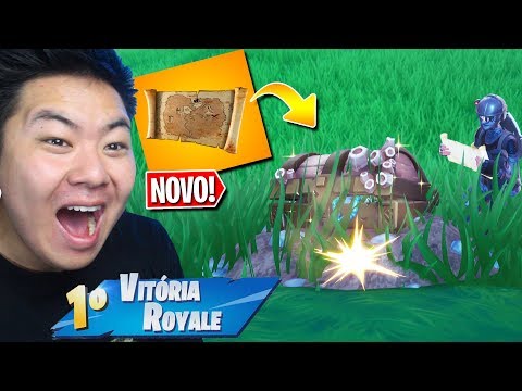 ENCONTREI O TESOURO COM O NOVO MAPA LENDÁRIO!! *incrível!!* | FORTNITE