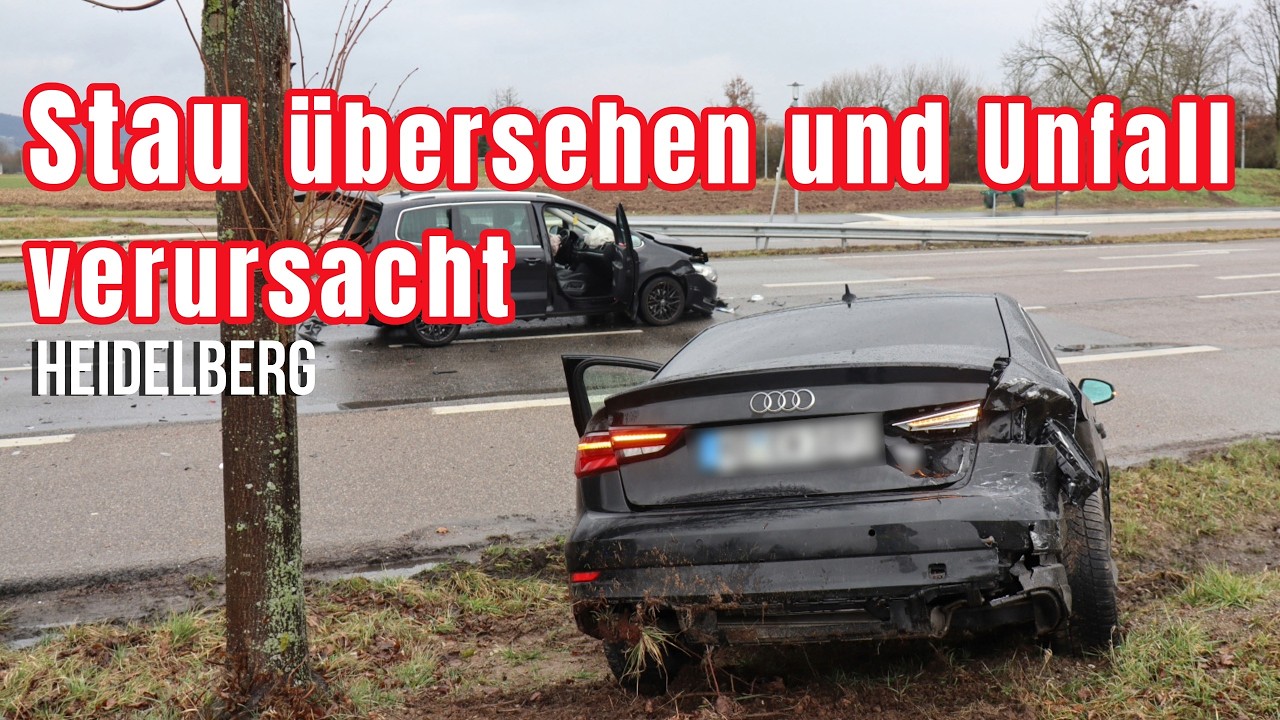 Ausweichmanöver am Stauende endet im Crash an der B 535 bei Heidelberg