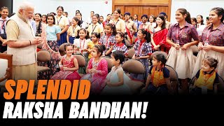 School Students' Enthusiastic Meet & Greet with PM Modi | Raksha Bandhan Celebrations
