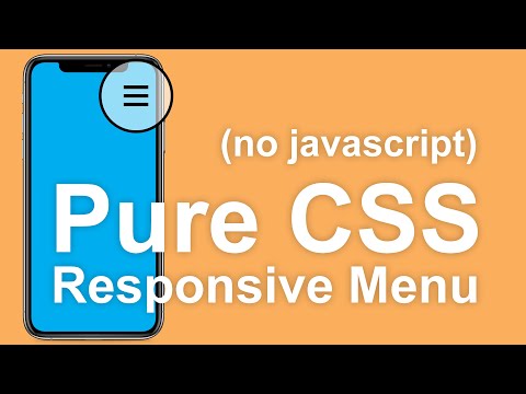 Responsive Pure Css Menu Tutorial No Javascript
