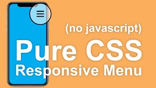 Responsive Pure CSS Menu Tutorial (No Javascript)