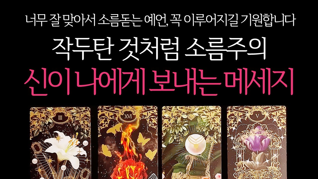[타로]🌹작두주의🔥지금 신이 나에게 보내는 메세지🔮 곧 일어날 일•연애운•행운을 올려주는 꿀팁들까지🙏🏻