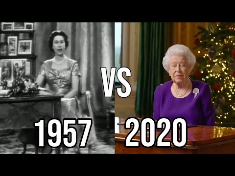 Queen's Christmas Broadcast 1957 vs 2020
