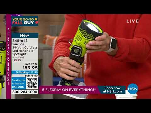 Sun Joe 24Volt Cordless Led Handheld Spotlight