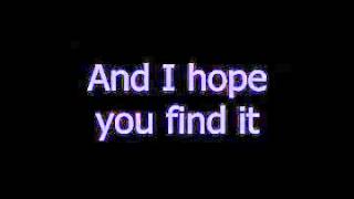 'I Hope You Find It' - Jeff Steele