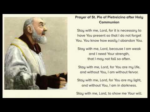 Stay With Me Lord   Spoken Meditative Prayer By Saint Father Pious