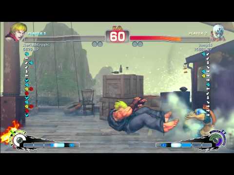 SSF4 Rank Match  AerialHiroshi (KE)  vs  jung44 (EF)