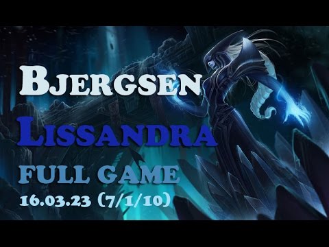 TSM Bjergsen Lissandra Full Game (7/1/10)