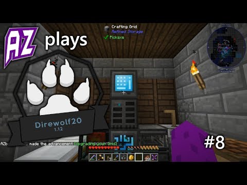 AZ Plays Direwolf20 1.12.2 #8 - Refining The Storage