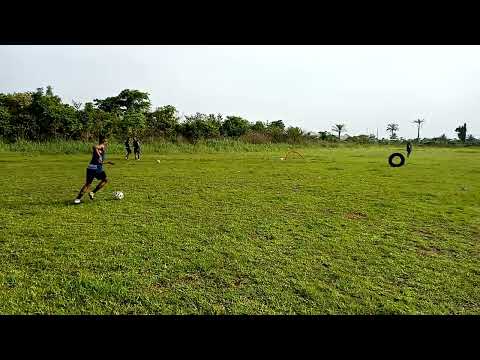 Chuckwu Uzoma Attacking and scoring drills. Immaculate FC training camp at Ijebu Ode.