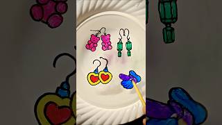 Life Isn't Perfect, But Earrings Can B ❤️ | omggshorts #shorts #floatingpen #tindin #art 