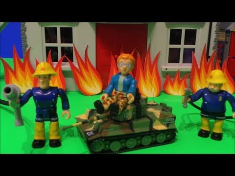 Feuerwehrmann Fireman Sam episode - Norman the R/C Tiger Tank Crash