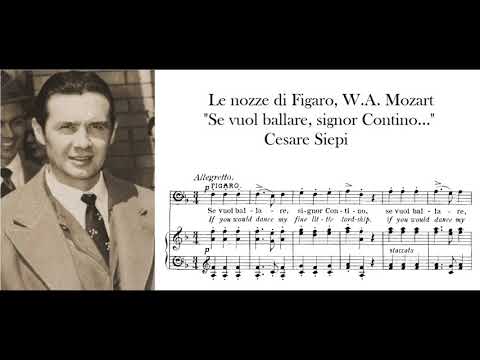 "Se vuol ballare" Le Nozze di Figaro, W.A. Mozart - Cesare Siepi (Incomparable!!)