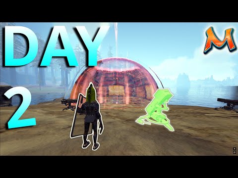 SOLO COUNTERING A BOSS FIGHT AND FOBBING AN ICE CAVE DAY 2 | ARK PvP
