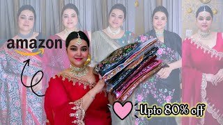Amazon upto 80% off Saree & jewellery set haul @PoojaRikichoyal