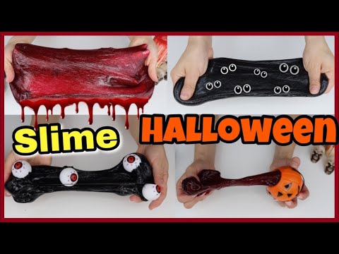 RECETA PARA HACER SLIME DE HALLOWEEN | Slime de Sangre | Slime con Ojos | Natygloss