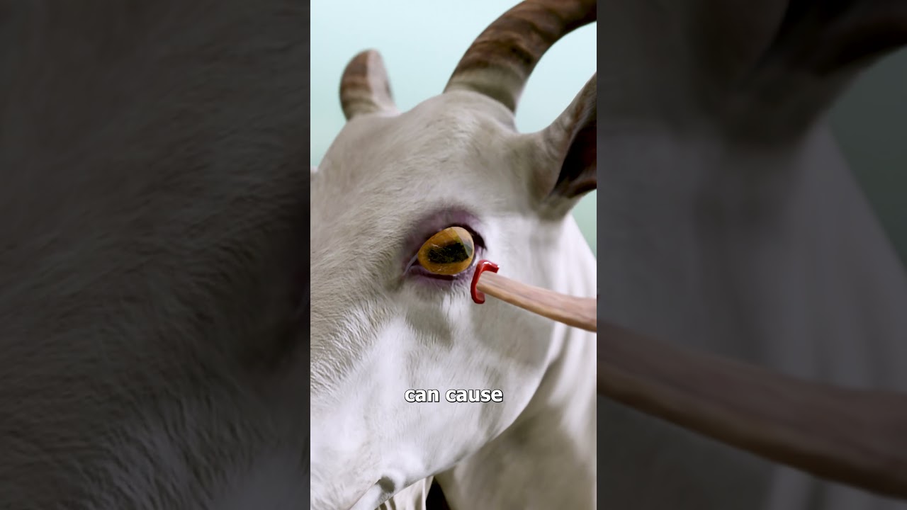 Goat Horns Pierce Their Own Eye 😵