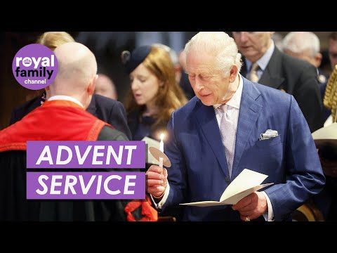 King Charles Arrives at Advent Service at Westminster Abbey