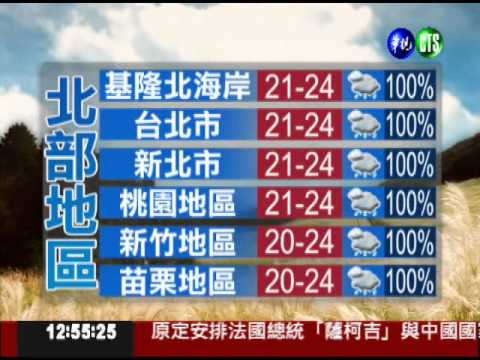 十一月九日華視午間氣象