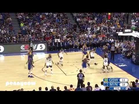 Stephen curry 40 points, 8 asist and 4 rebound vs wolves pre-season 2017-2018