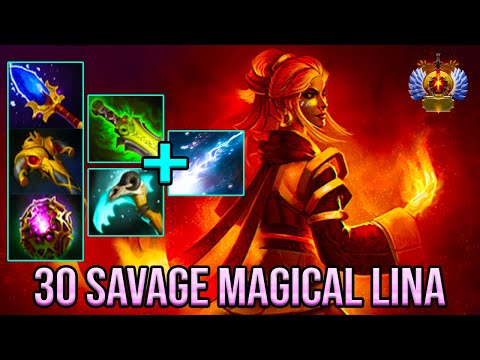 [ Lina ] 30SAVAGE WITH MAGICAL BUILD - IMPRESSIVE MIDLANE - PRO GAMEPLAY
