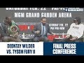 Deontay Wilder vs. Tyson Fury FINAL Press Conference | CBS Sports HQ