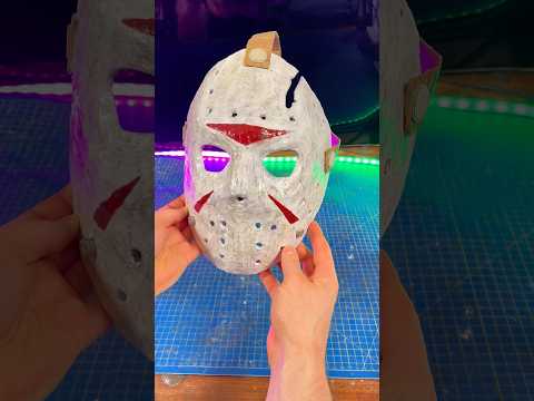 Jason Voorhees Mask Out Of Cardboard And Paper! #halloween #epiccardboardprops
