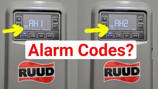 RUUD Electric Hybrid Water Heater – How To View & Decode Alarm Codes