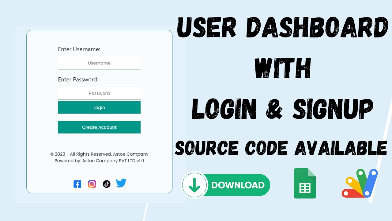 How to create a user dahboard in web app s… | Rameez Scripts