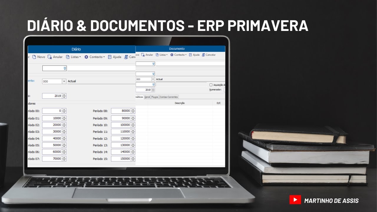 CRIAÇÃO DE DIÁRIO & DOCUMENTOS  -  ERP PRIMAVERA