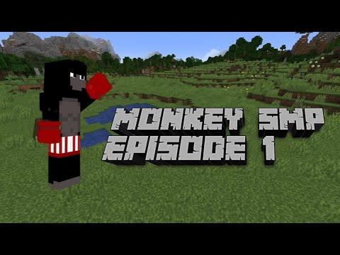 monkey smp S1 episode 1 making House with ASMR relax song #minecraft