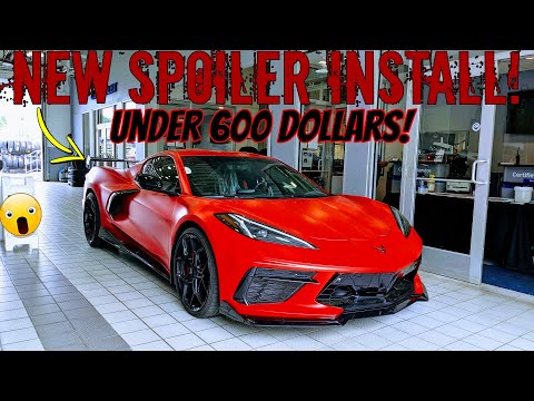 C8 Corvette High Wing Spoiler Install! OEM QUALITY at way less COST!