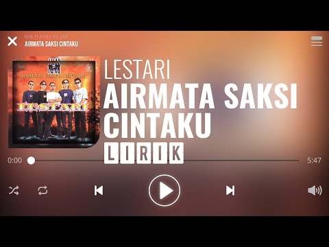 Lestari - Airmata Saksi Cintaku [Lirik]
