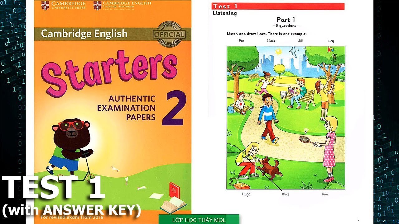 Starters 2 TEST 1 - Listening Tests 1 | Lớp Học Thầy Mol
