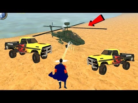 Vegas Crime Simulator - (Super Hero vs Army Helicopter) - Kill Army Robot Car - Gameplay HD