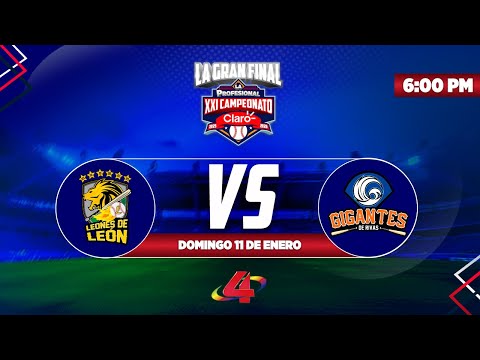 🏆 GRAN FINAL - Juego 1 - Gigantes de Rivas 🆚 Leones de León | La Profesional 2025 - 2026 ⚾