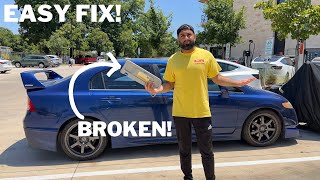 How to Change / Replace Broken Sun Visors on a 2008 Honda Civic Mugen Si (8th Gen Civic SI) l EP 21
