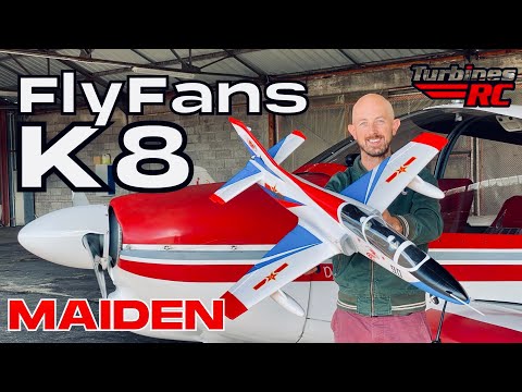 *NEW* FlyFans K-8 64mm EDF Jet RC PLANE | MAIDEN FLIGHTS  | (English/Français) 4K 60fps