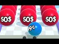 BALL RUN 2048 — MONEY Mode — Reach Up 100$ (Gameplay)