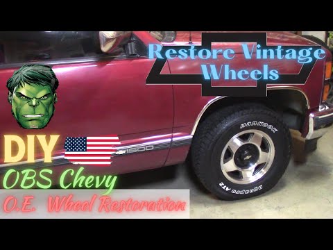 OBS Chevy Silverado "Ray Wheels" 15x7 Factory Alloy Wheel Restoration.