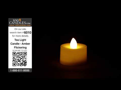 Battery Operated Amber Flicker Tea Lights by intelliFLAME