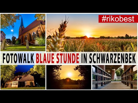 Fotografieren zur blauen Stunde - Fotowalk in Schwarzenbek vom Sonnenuntergang bis zur blauen Stunde