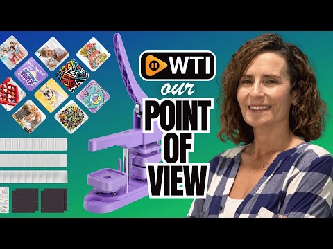 Square Magnet Button Maker Press Machine with 100 Sets Square Badge Making Supplies 2'' x 2 - WTI product video review