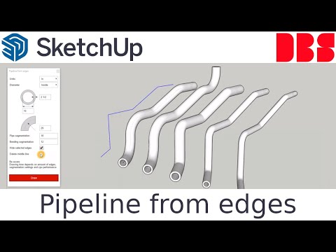 Sketchup Extension: Pipeline from edges